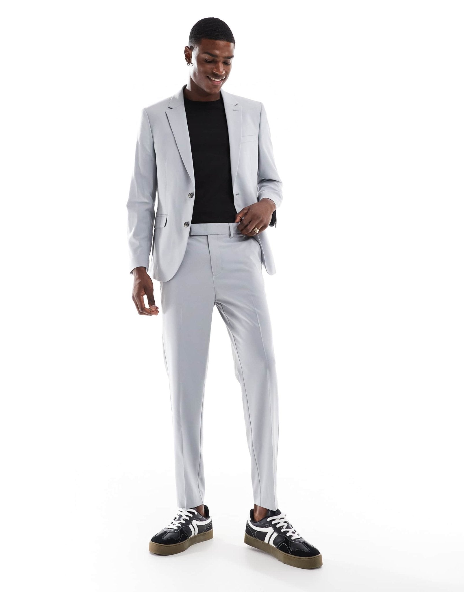 ASOS DESIGN tapered suit trousers in grey - ASOS Sample Sale EU Store