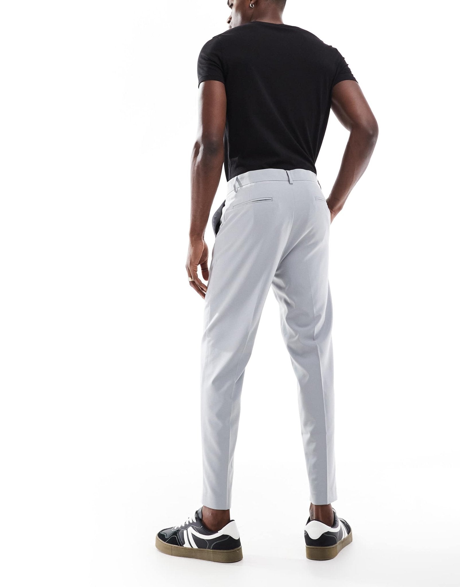 ASOS DESIGN tapered suit trousers in grey - ASOS Sample Sale EU Store