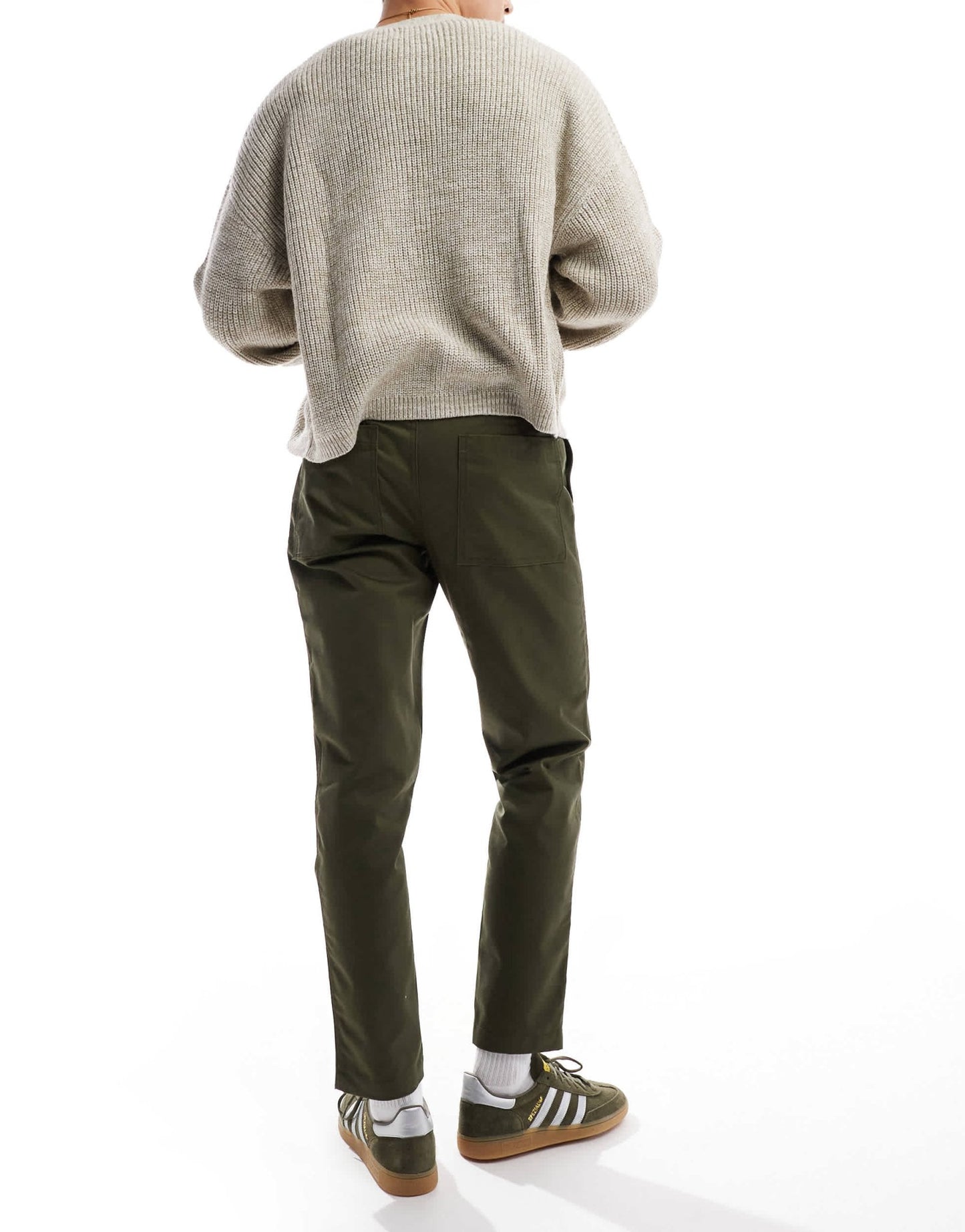 ASOS DESIGN tapered trousers in green - ASOS Sample Sale EU Store