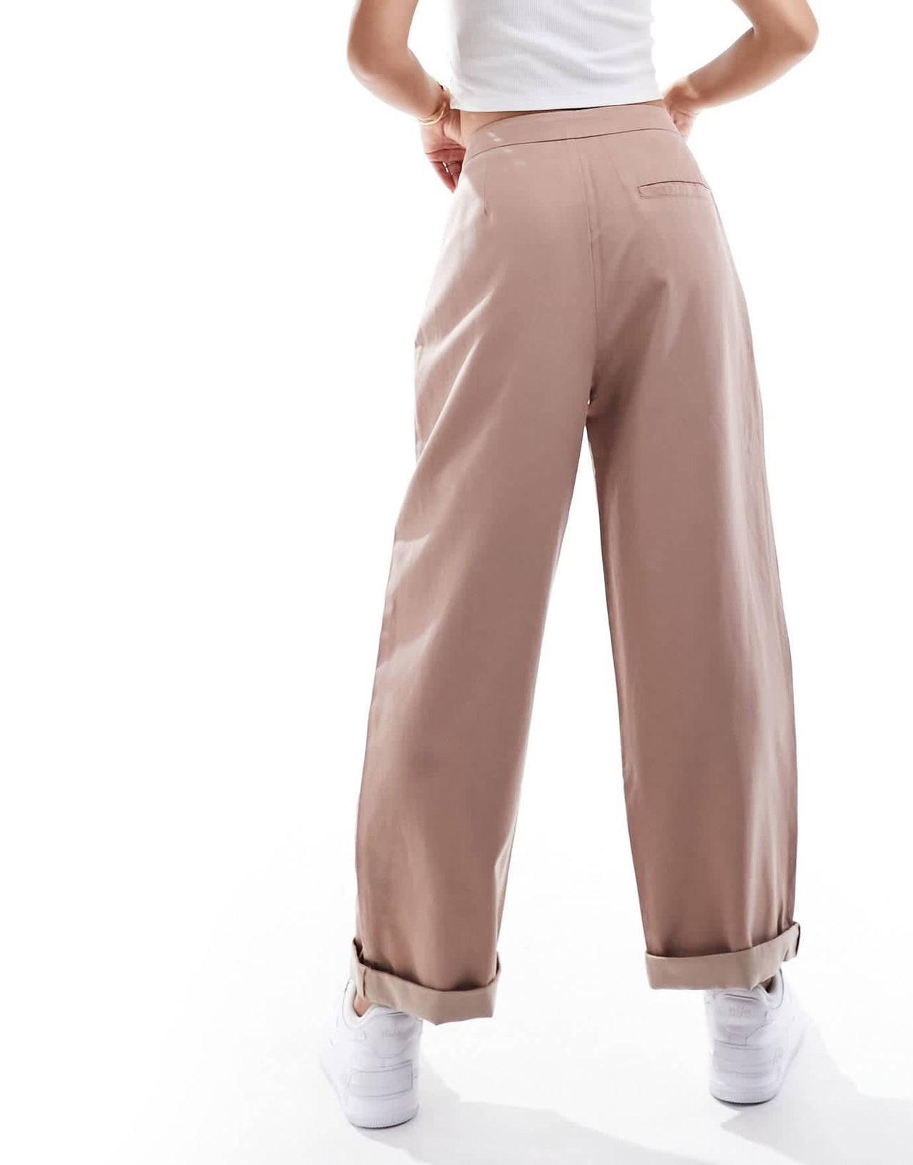 ASOS DESIGN tapered trousers with buckle detail in clay - ASOS Sample Sale EU Store