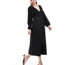 ASOS DESIGN textured balloon sleeve midi dress in black