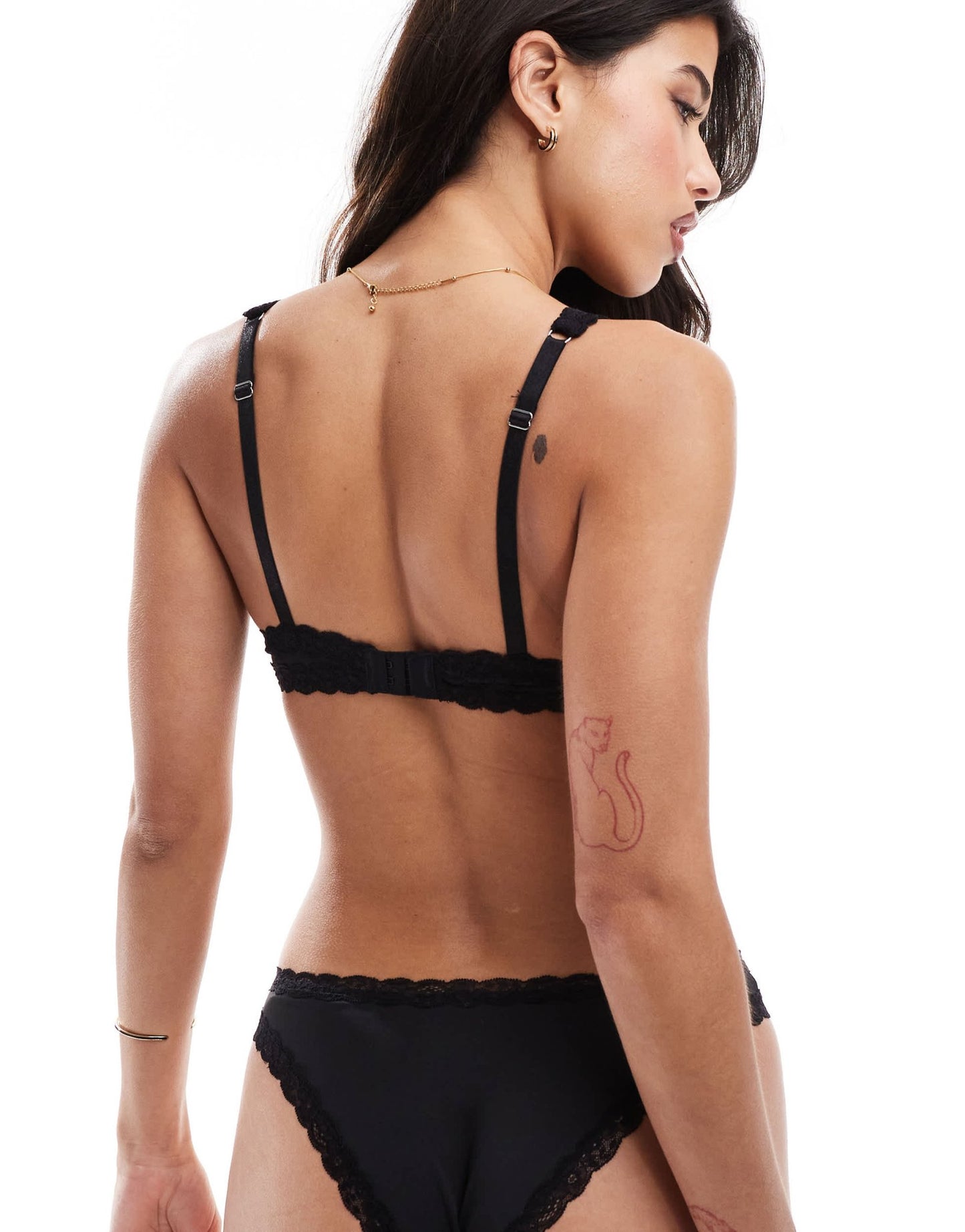ASOS DESIGN Tia super soft microfibre underwired bra with lace trim in black - ASOS Sample Sale EU Store