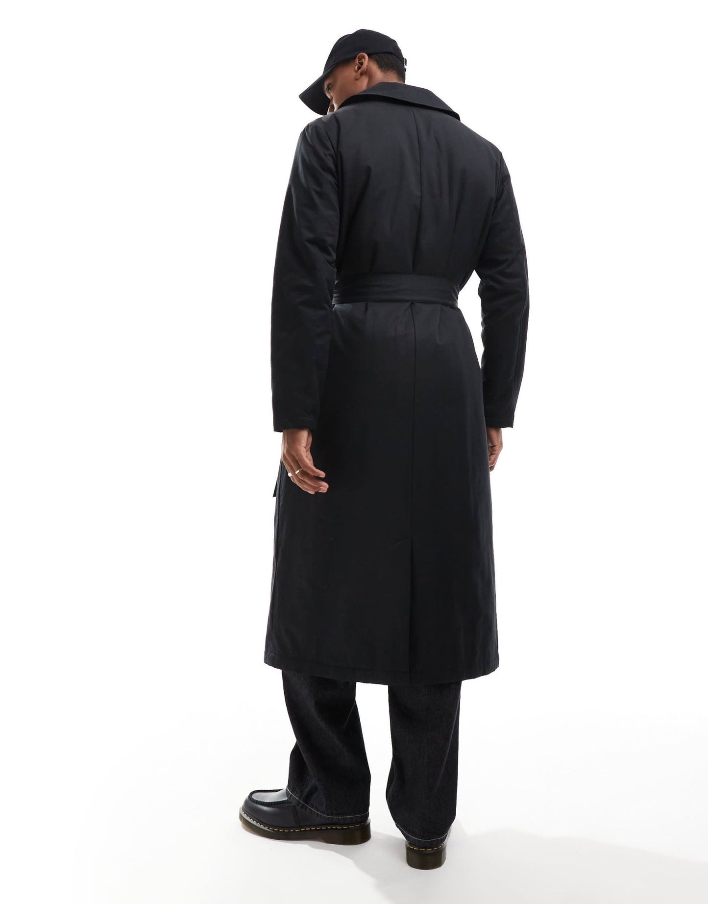 ASOS DESIGN trench coat with light wadding in black - ASOS Sample Sale EU Store