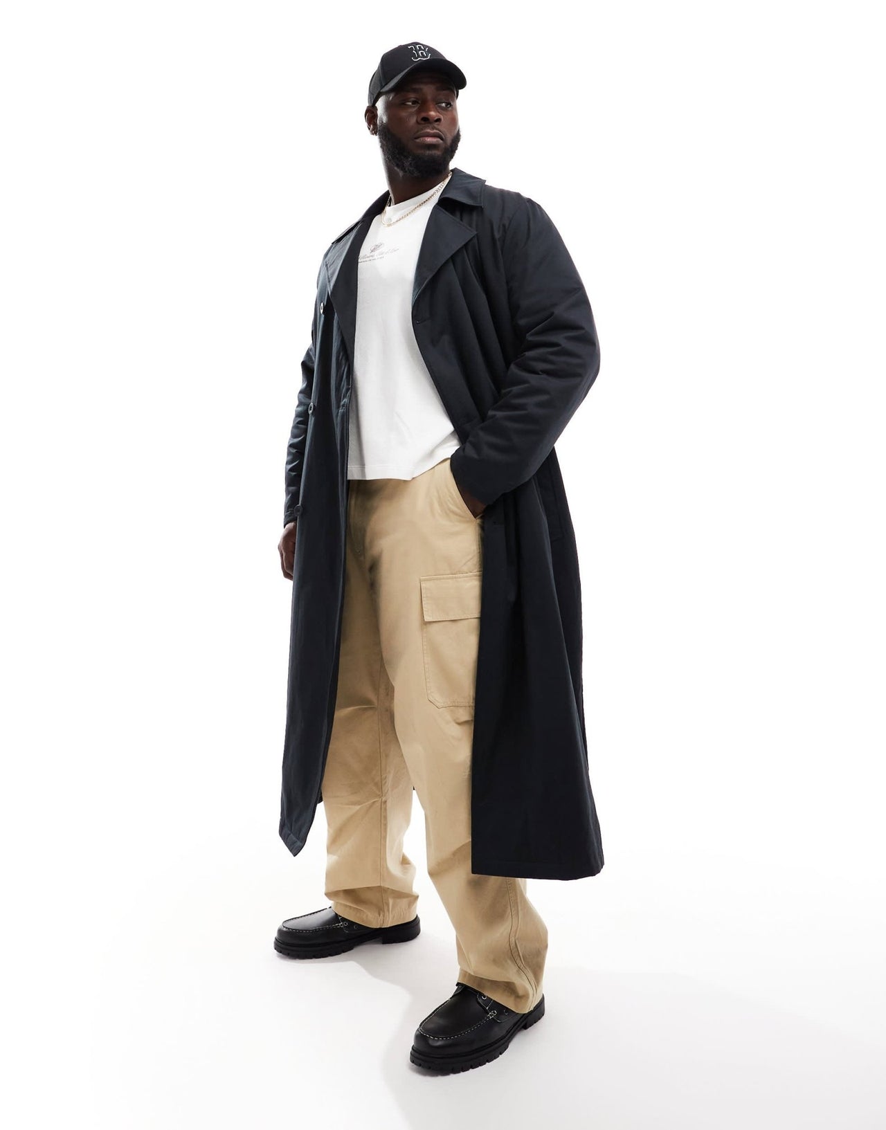 ASOS DESIGN trench coat with light wadding in black - ASOS Sample Sale EU Store