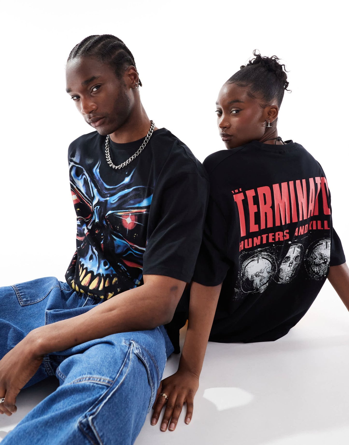 ASOS DESIGN unisex oversized license tee in black with Terminator graphic prints - ASOS Sample Sale EU Store