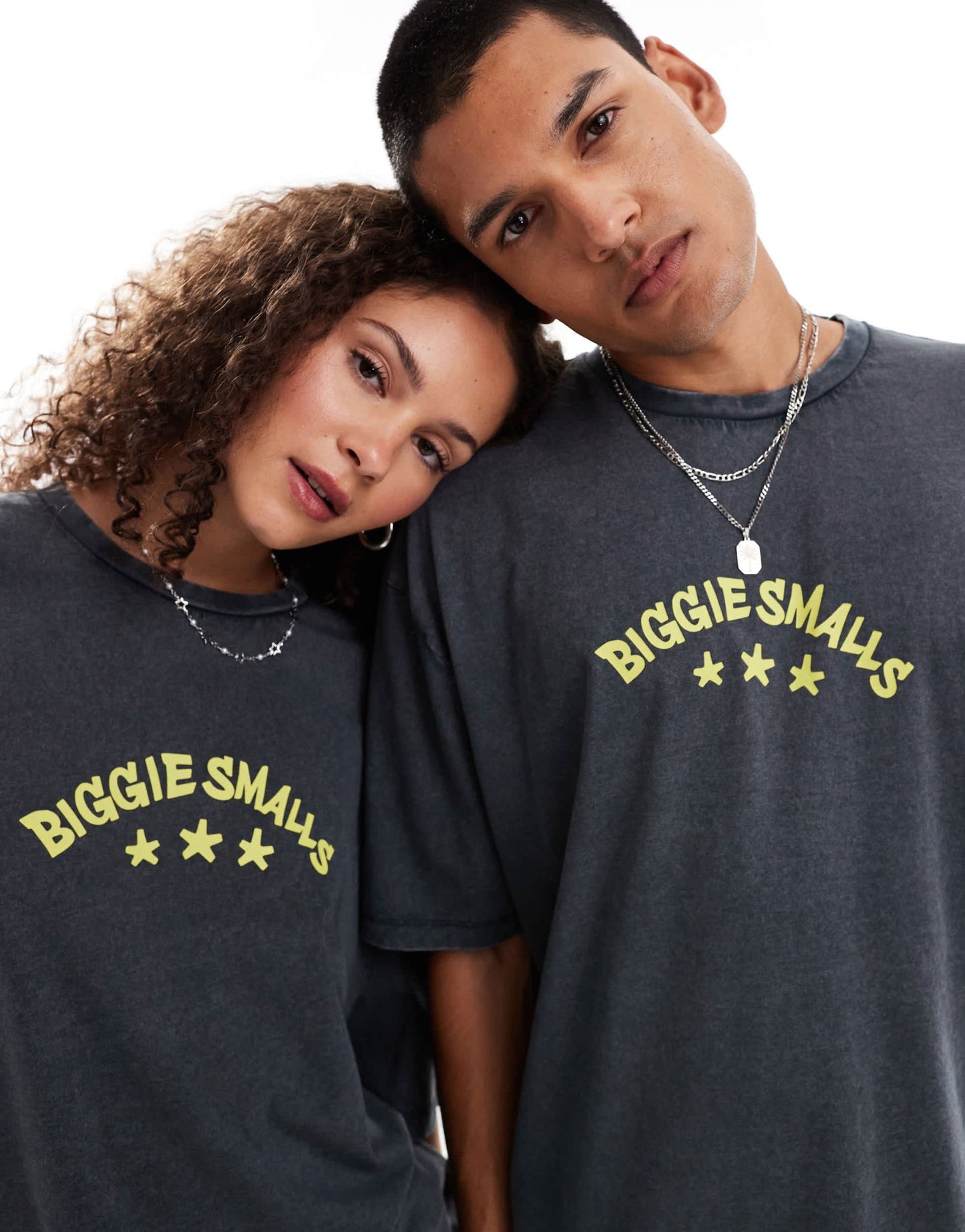 ASOS DESIGN unisex oversized t-shirt in washed black with Biggie Smalls puff print - ASOS Sample Sale EU Store