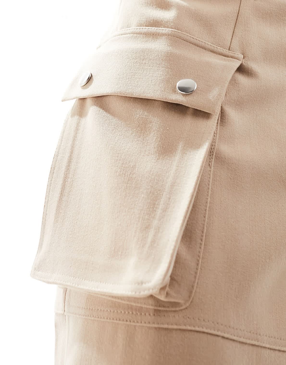 ASOS DESIGN utility maxi skirt with bellow pocket details in tan - ASOS Sample Sale EU Store