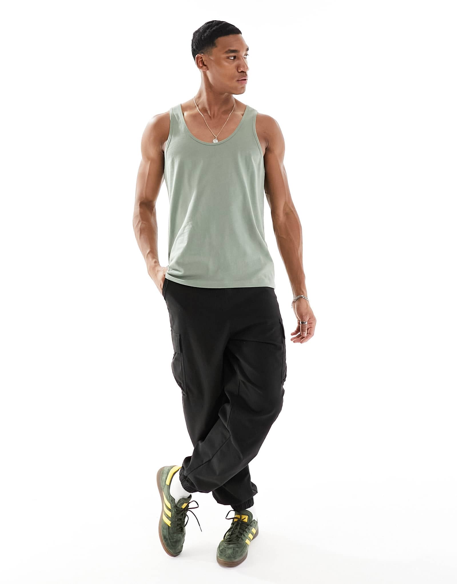 ASOS DESIGN vest in sage - ASOS Sample Sale EU Store