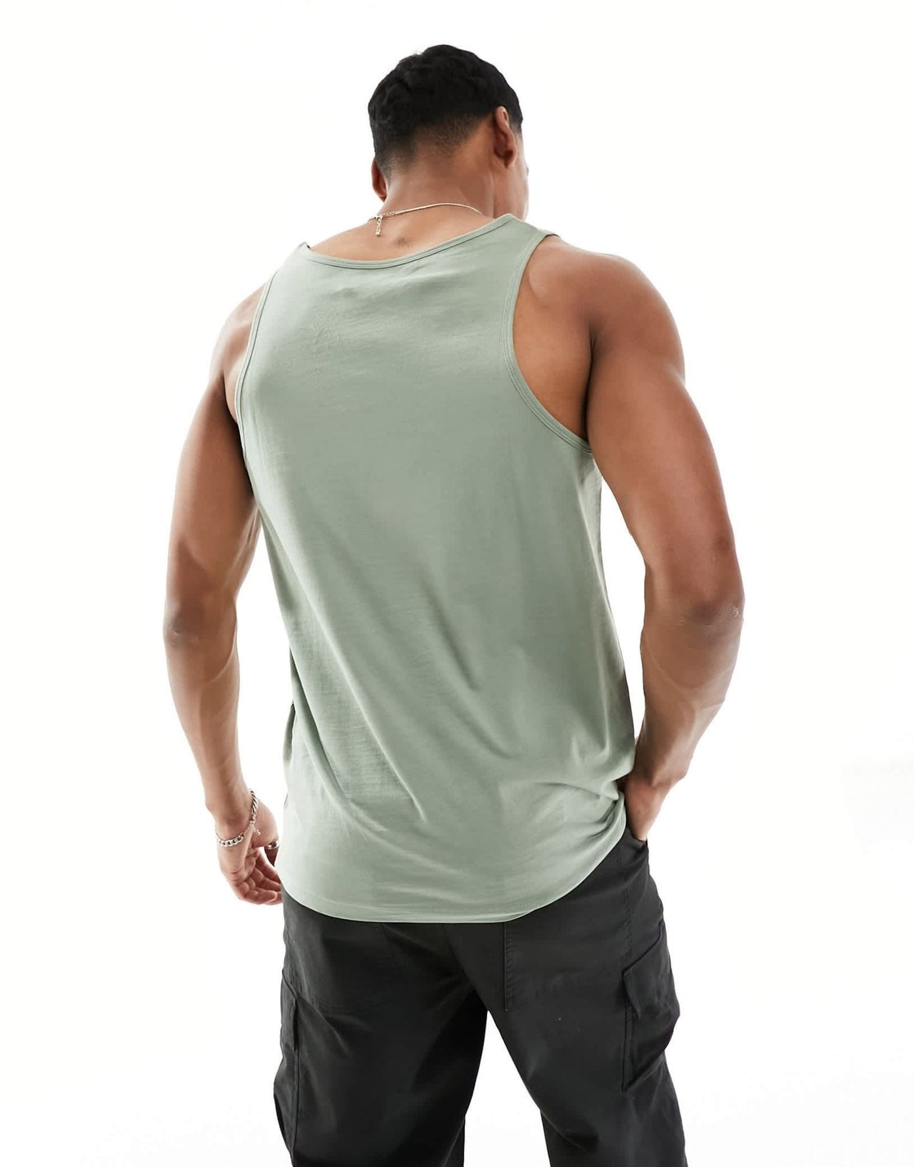 ASOS DESIGN vest in sage - ASOS Sample Sale EU Store