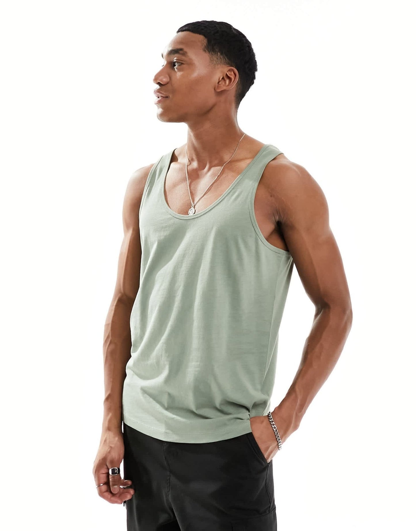 ASOS DESIGN vest in sage - ASOS Sample Sale EU Store