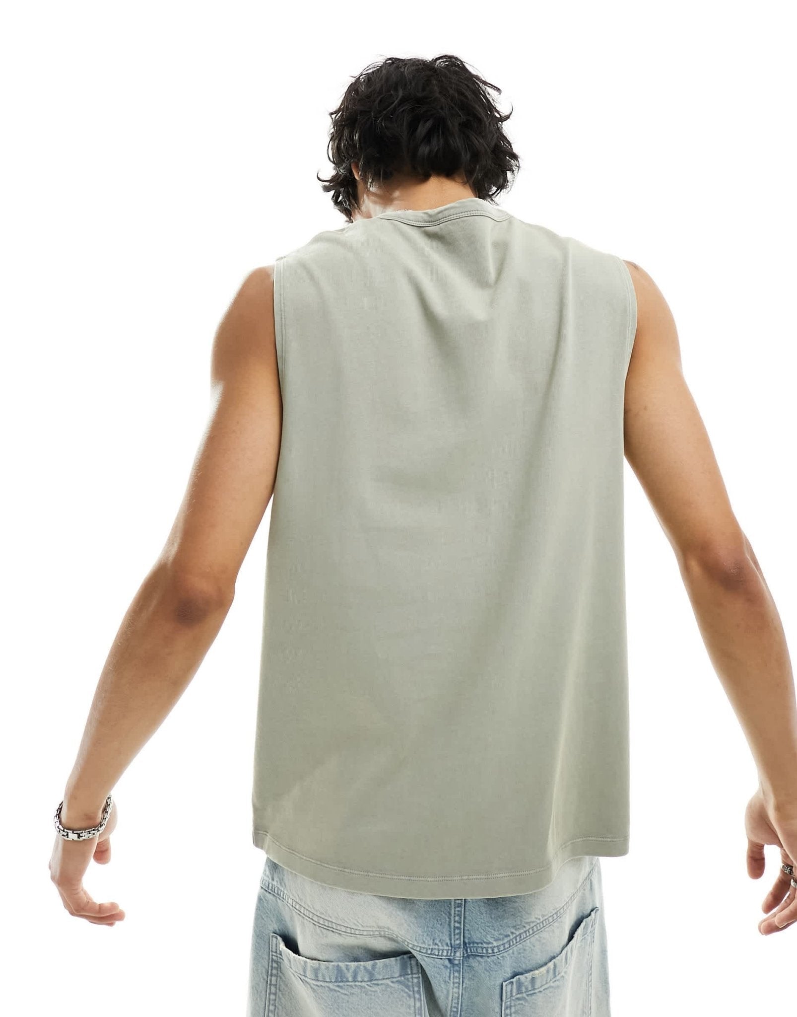 ASOS DESIGN vest in vintage wash with button detail - ASOS Sample Sale EU Store