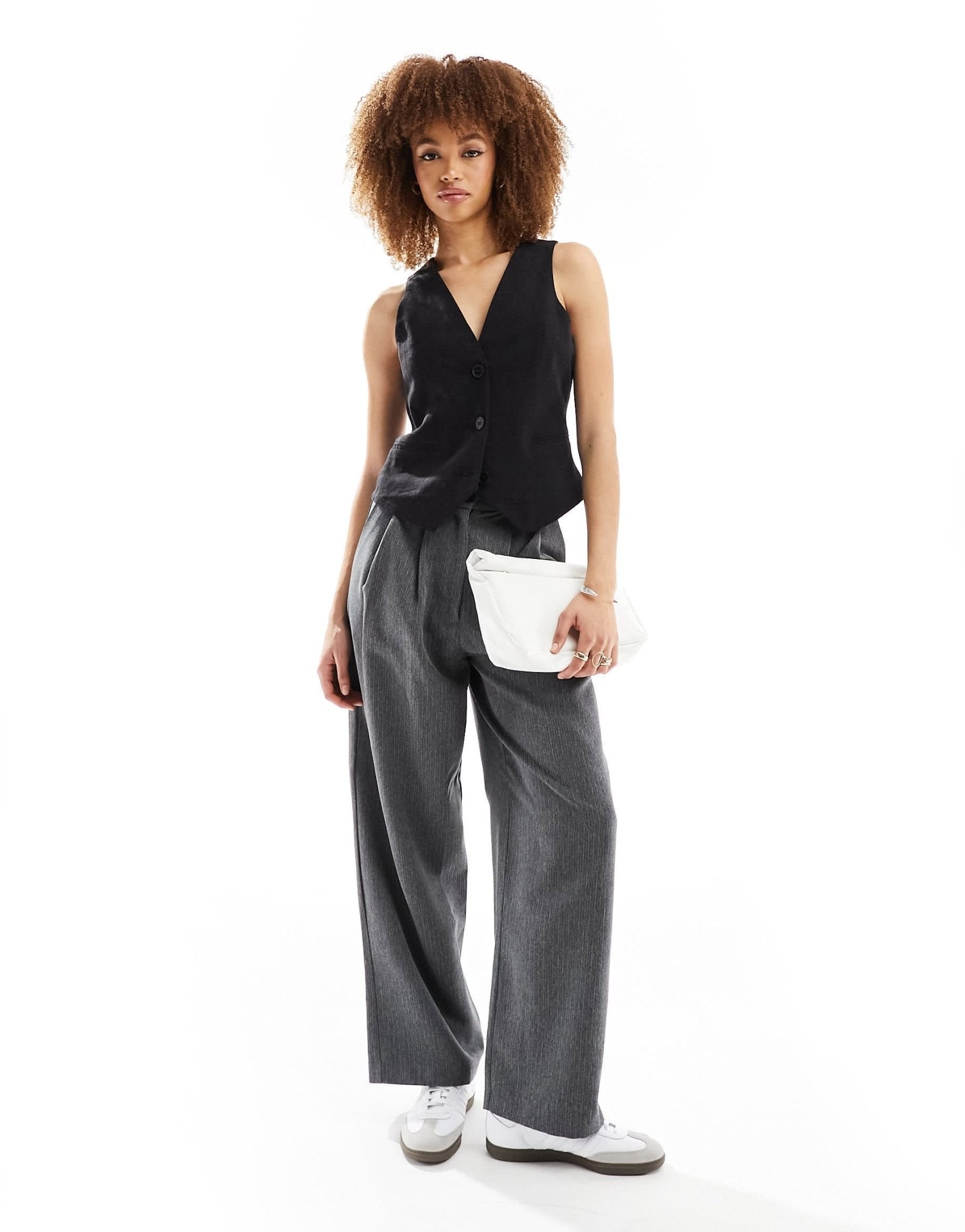 ASOS DESIGN waistcoat with linen in black - ASOS Sample Sale EU Store