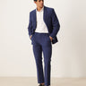 ASOS DESIGN washable slim suit trousers with lightweight worsted wool in blue
