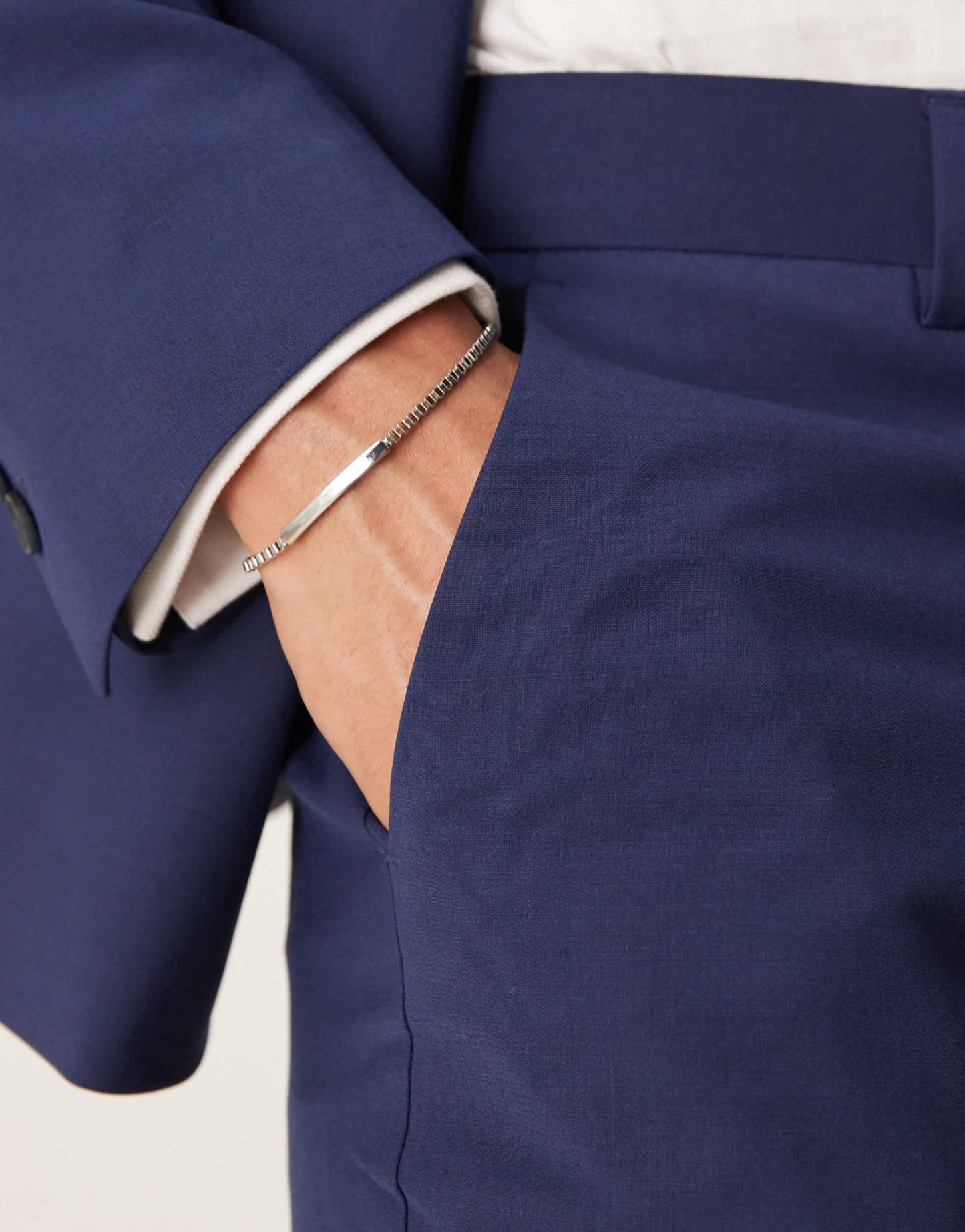 ASOS DESIGN washable slim suit trousers with lightweight worsted wool in blue - ASOS Sample Sale EU Store