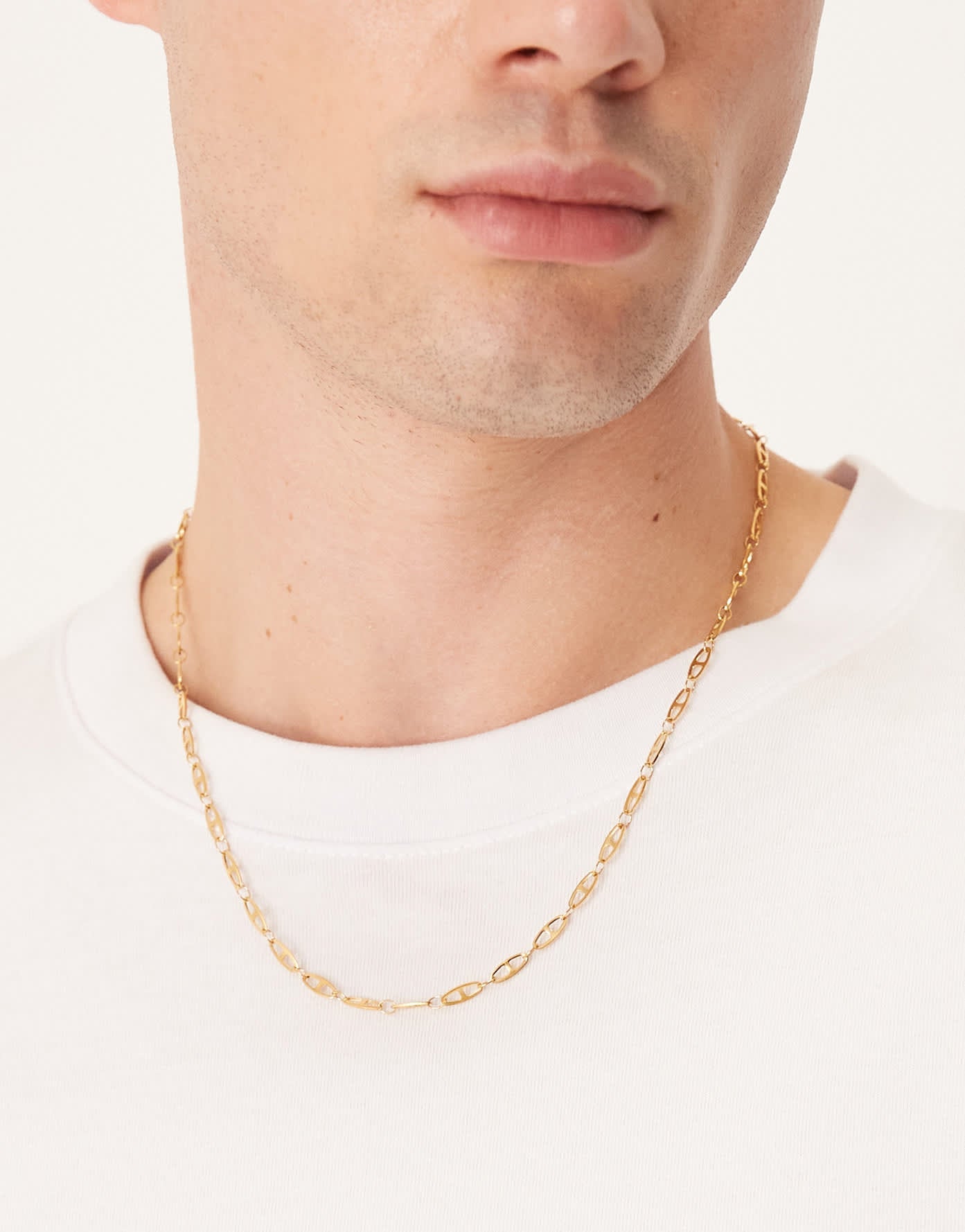 ASOS DESIGN waterproof stainless steel marina chain necklace in gold tone - ASOS Sample Sale EU Store
