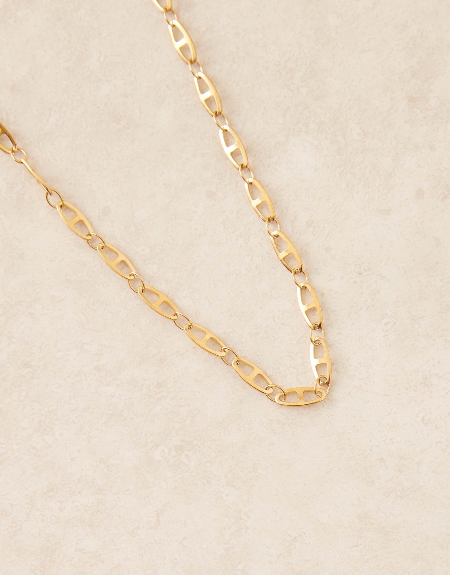 ASOS DESIGN waterproof stainless steel marina chain necklace in gold tone - ASOS Sample Sale EU Store