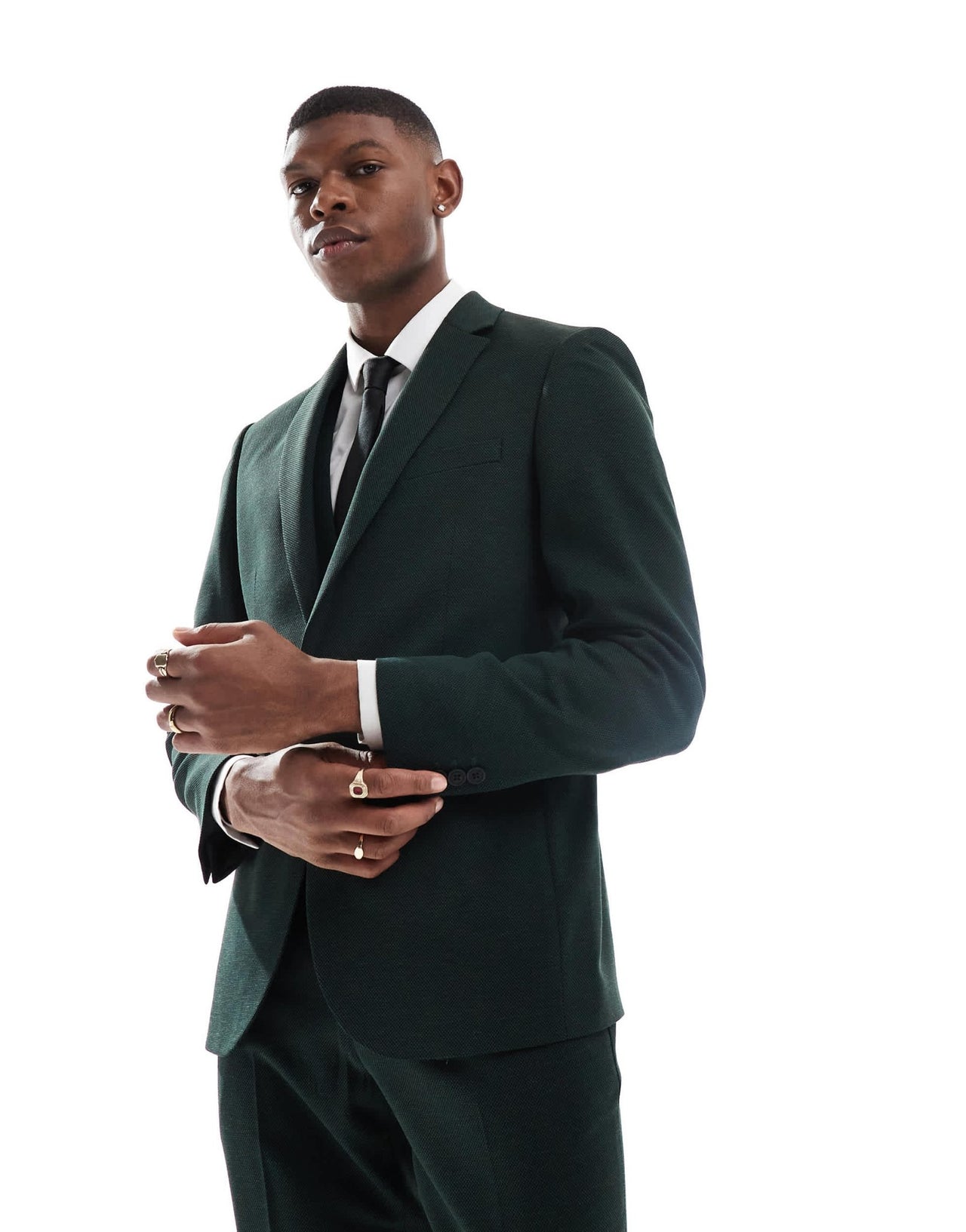 ASOS DESIGN wedding skinny suit jacket in green - ASOS Sample Sale EU Store