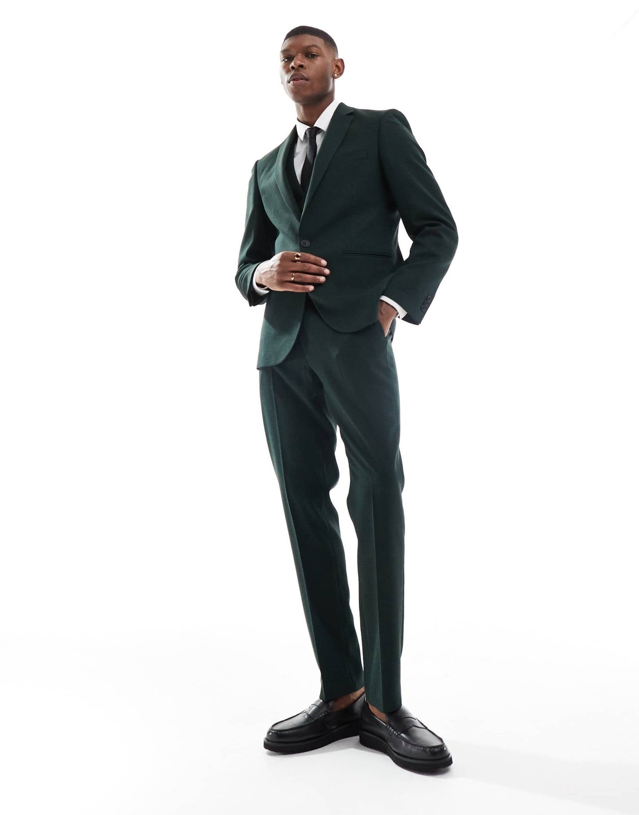 ASOS DESIGN wedding skinny suit jacket in green - ASOS Sample Sale EU Store