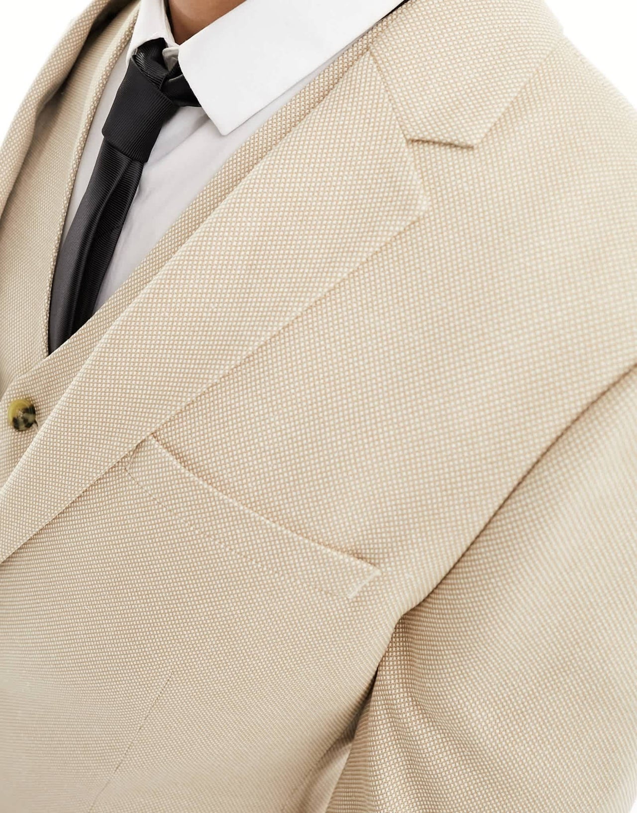 ASOS DESIGN wedding skinny suit jacket in stone - ASOS Sample Sale EU Store