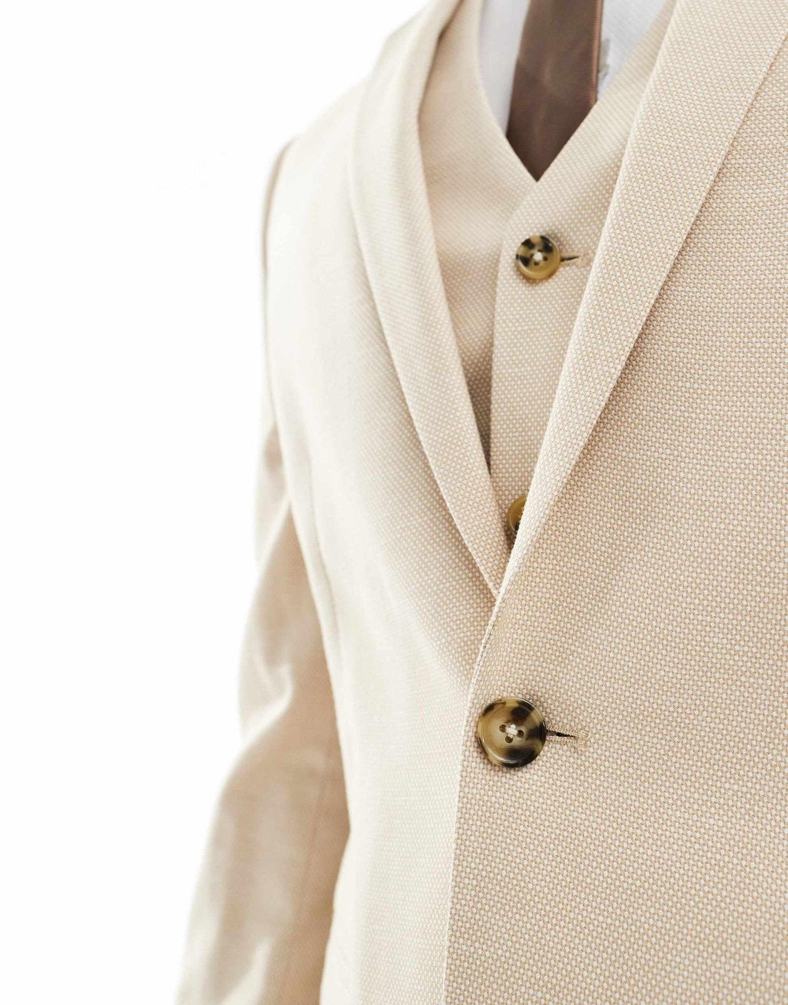 ASOS DESIGN wedding skinny suit jacket in stone - ASOS Sample Sale EU Store