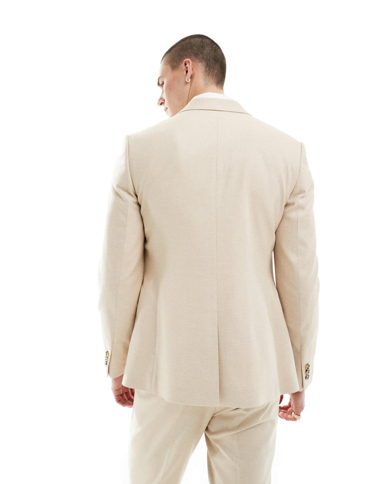 ASOS DESIGN wedding skinny suit jacket in stone - ASOS Sample Sale EU Store