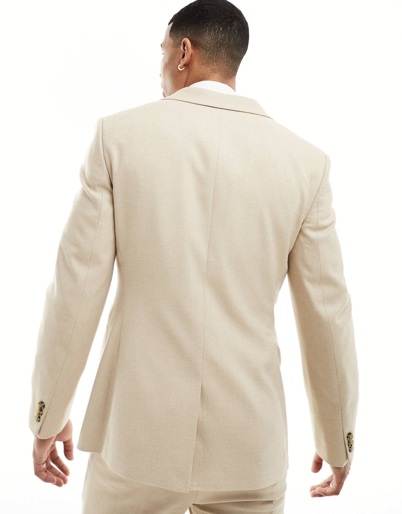 ASOS DESIGN wedding skinny suit jacket in stone - ASOS Sample Sale EU Store