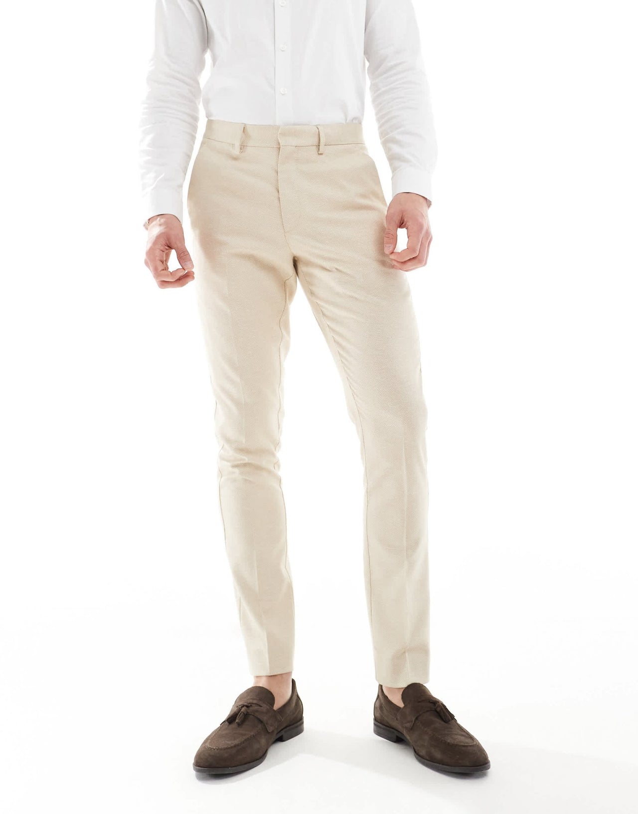 ASOS DESIGN wedding skinny suit trousers in stone - ASOS Sample Sale EU Store