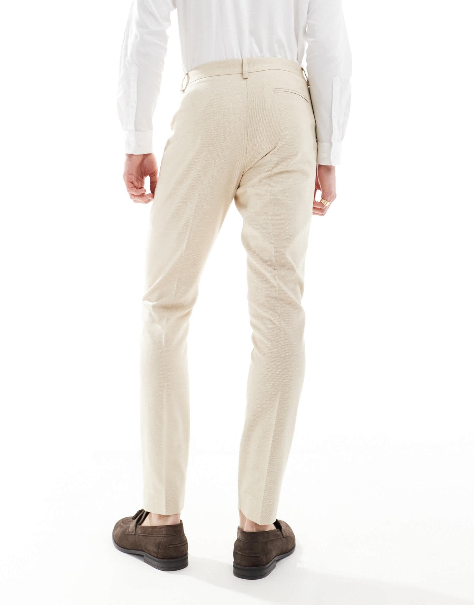 ASOS DESIGN wedding skinny suit trousers in stone - ASOS Sample Sale EU Store