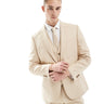 ASOS DESIGN wedding slim suit jacket in camel microtexture