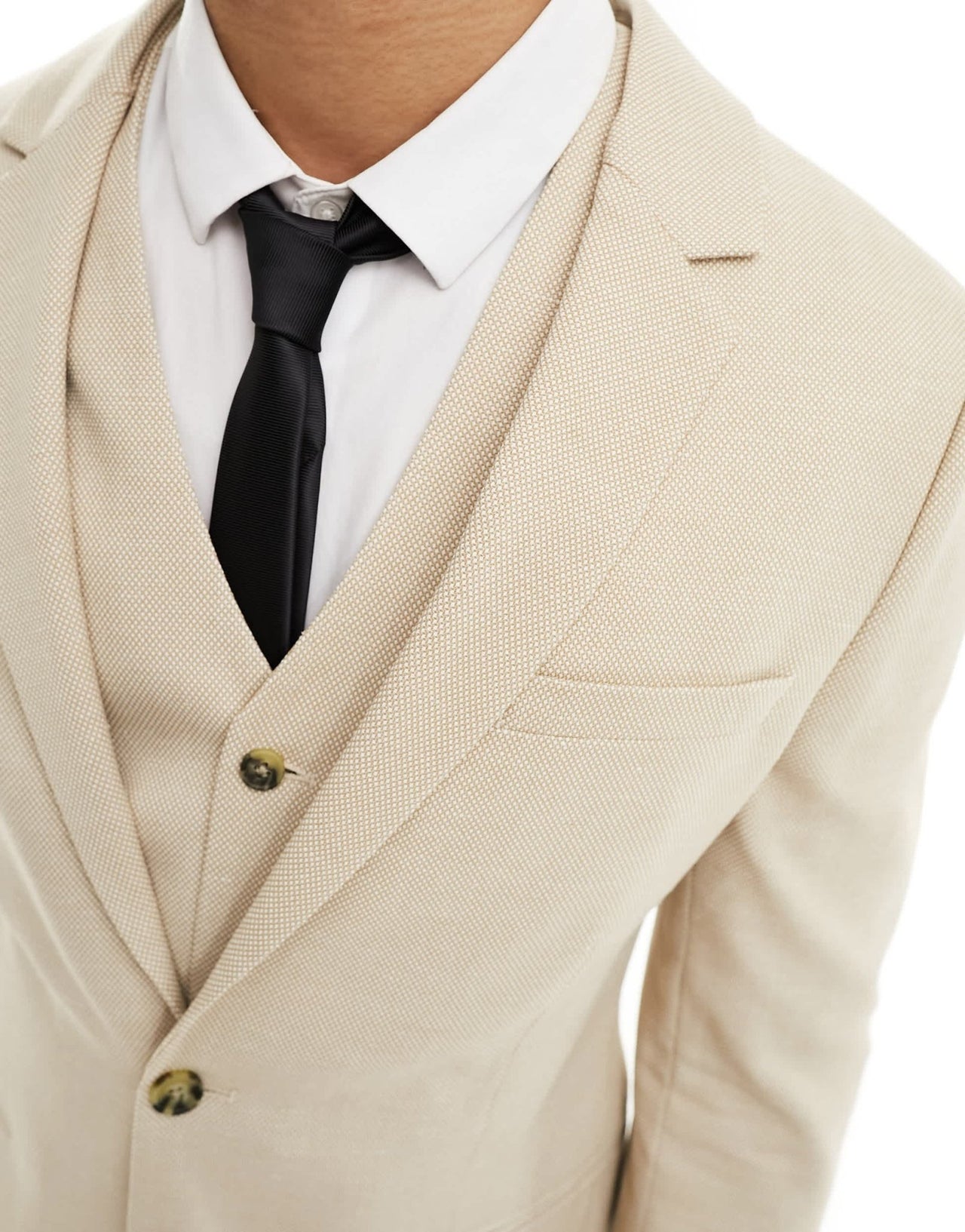 ASOS DESIGN wedding slim suit jacket in stone - ASOS Sample Sale EU Store