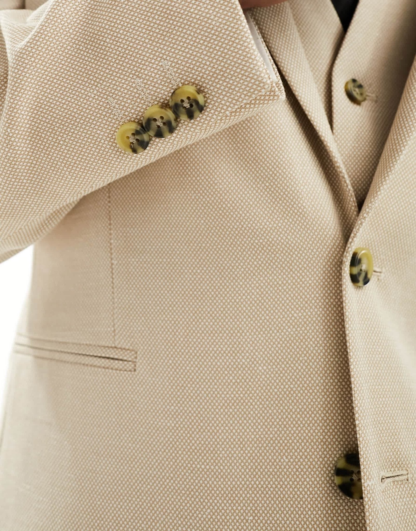 ASOS DESIGN wedding slim suit jacket in stone - ASOS Sample Sale EU Store