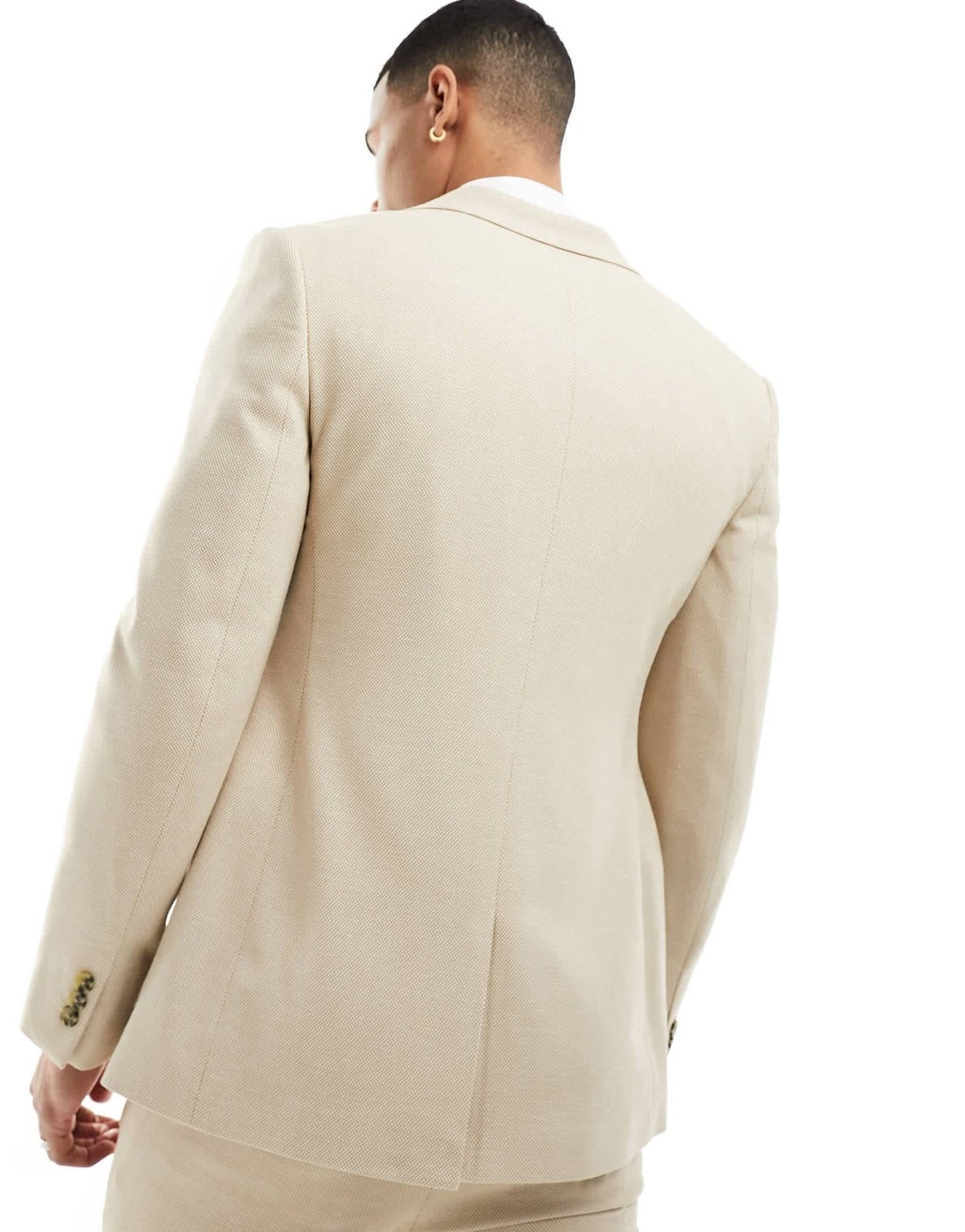ASOS DESIGN wedding slim suit jacket in stone - ASOS Sample Sale EU Store