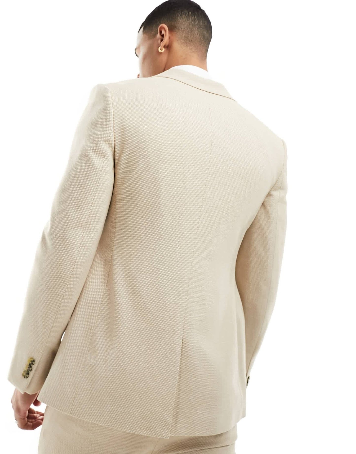 ASOS DESIGN wedding slim suit jacket in stone - ASOS Sample Sale EU Store