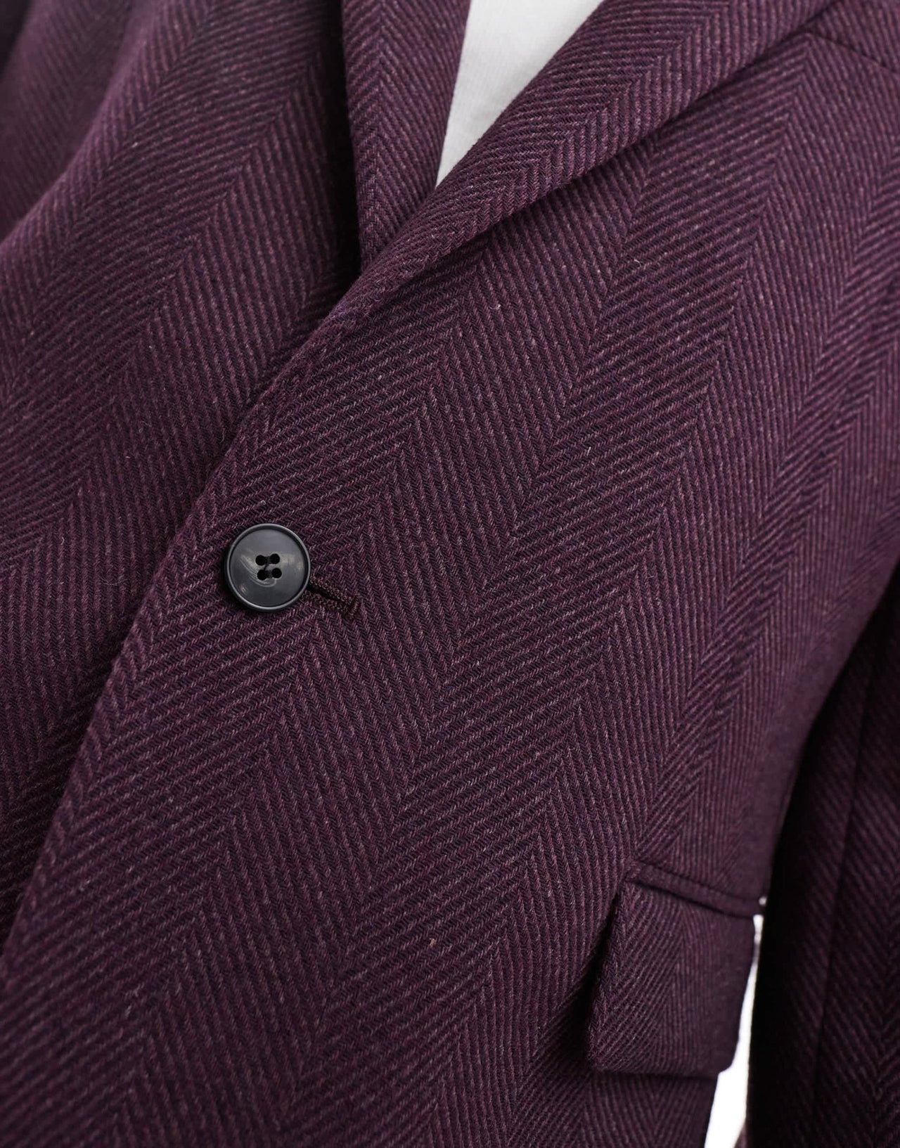 ASOS DESIGN wedding slim suit jacket in wool herringbone - ASOS Sample Sale EU Store