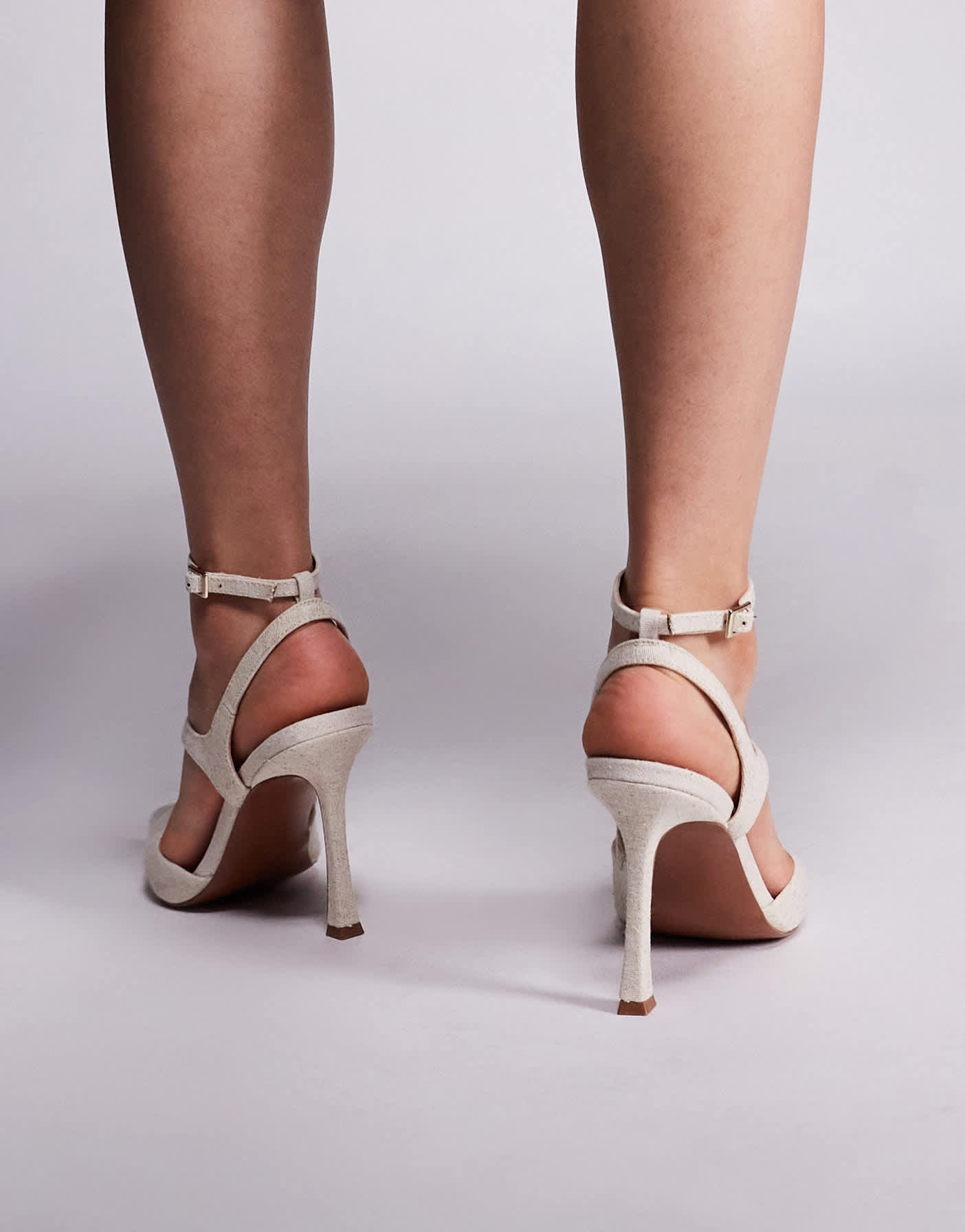ASOS DESIGN Wide Fit Past high heeled shoes in natural - ASOS Sample Sale EU Store