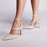 ASOS DESIGN Wide Fit Past high heeled shoes in natural