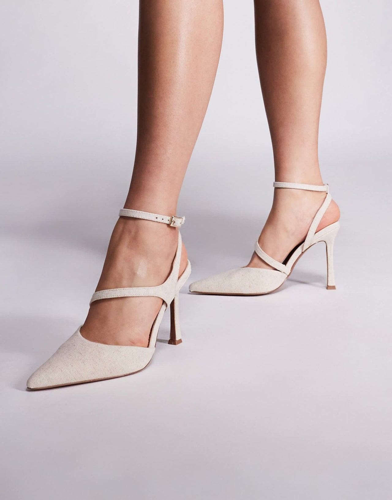 ASOS DESIGN Wide Fit Past high heeled shoes in natural - ASOS Sample Sale EU Store
