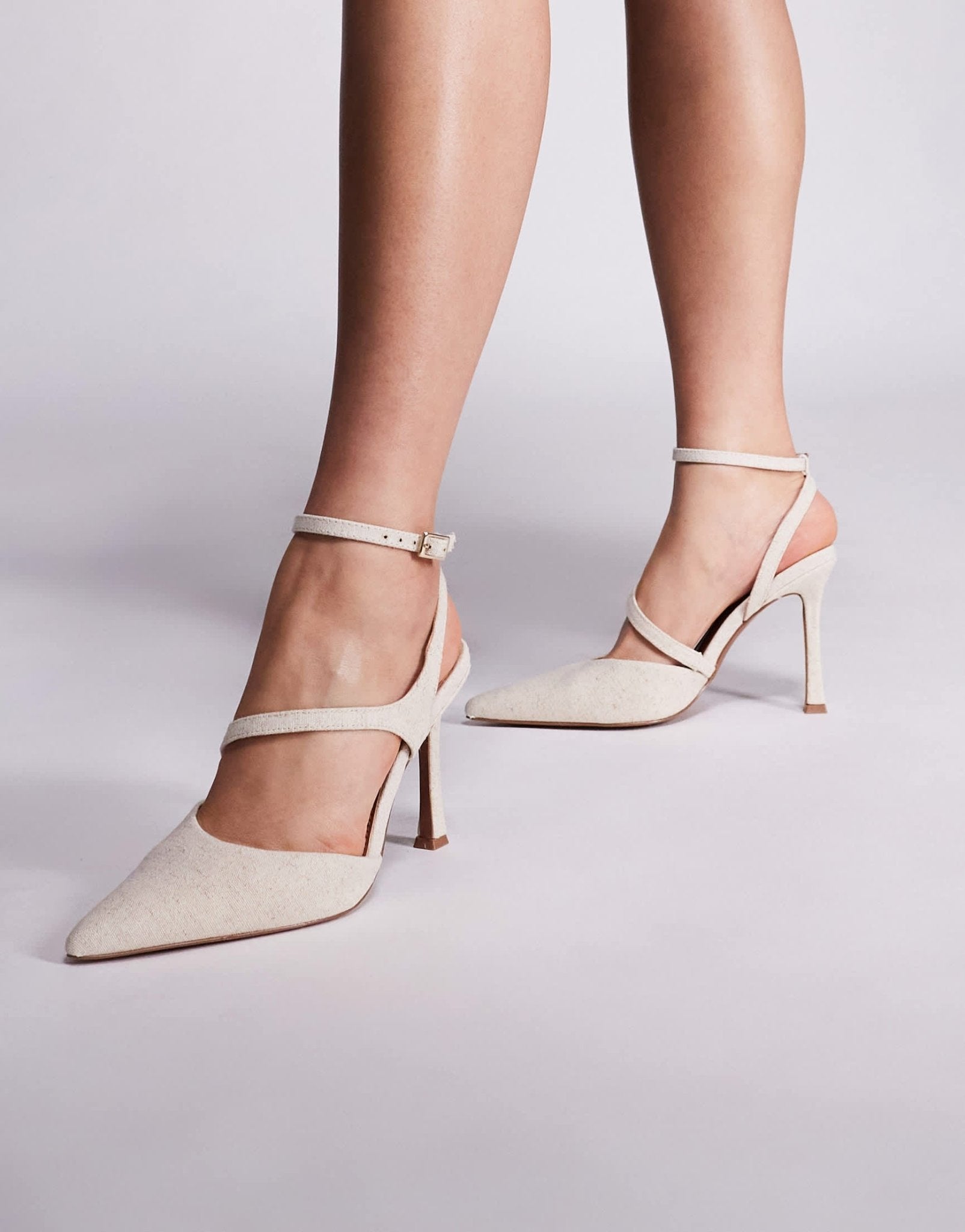 ASOS DESIGN Wide Fit Past high heeled shoes in natural - ASOS Sample Sale EU Store