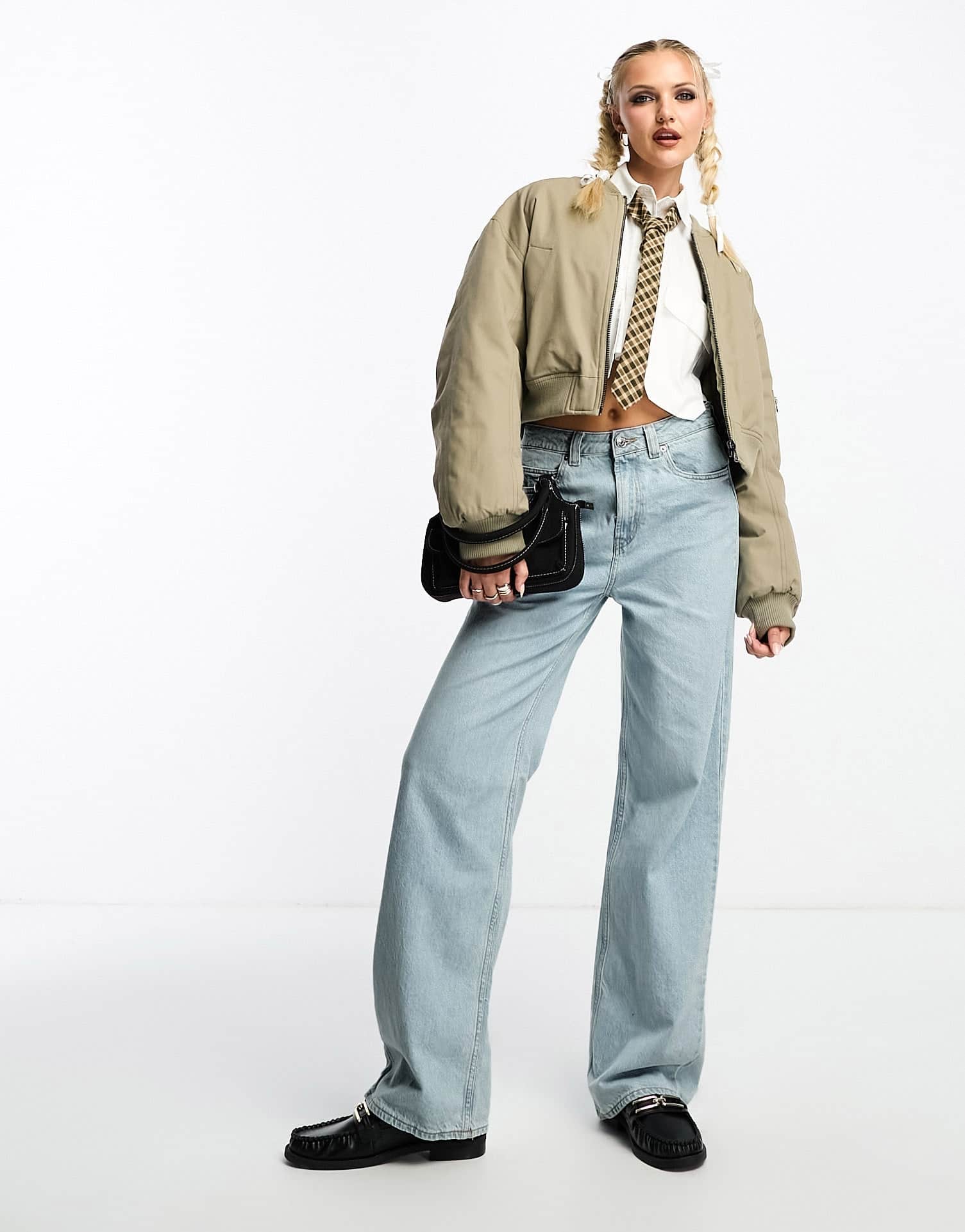 ASOS DESIGN wide leg dad jeans in light blue - ASOS Sample Sale EU Store