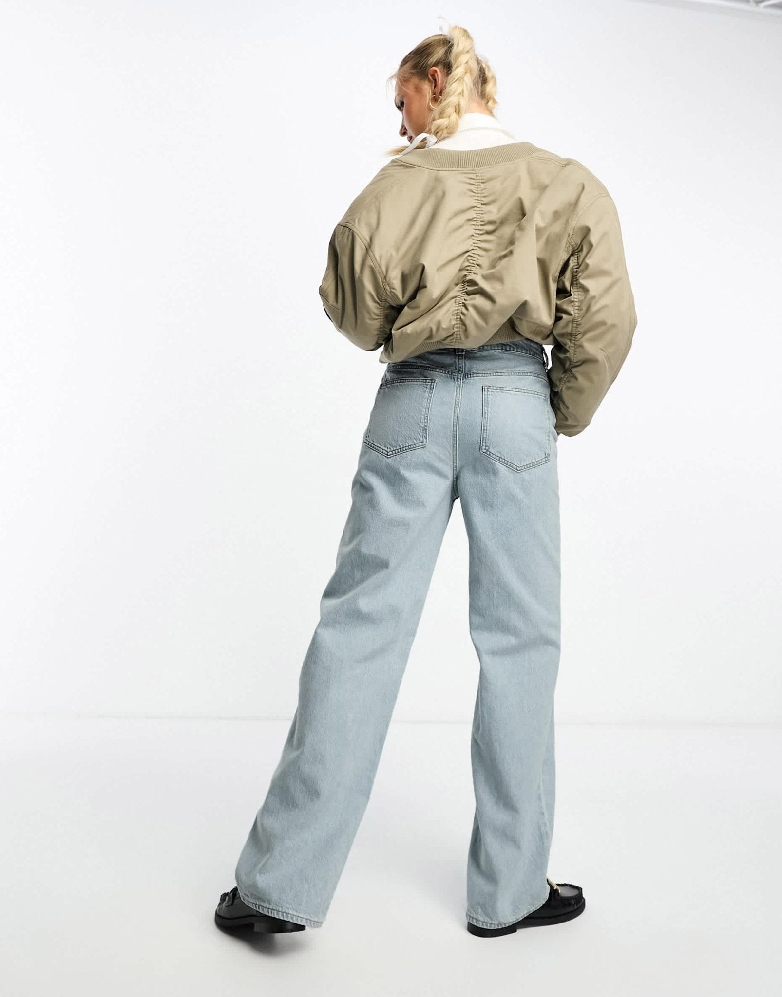 ASOS DESIGN wide leg dad jeans in light blue - ASOS Sample Sale EU Store
