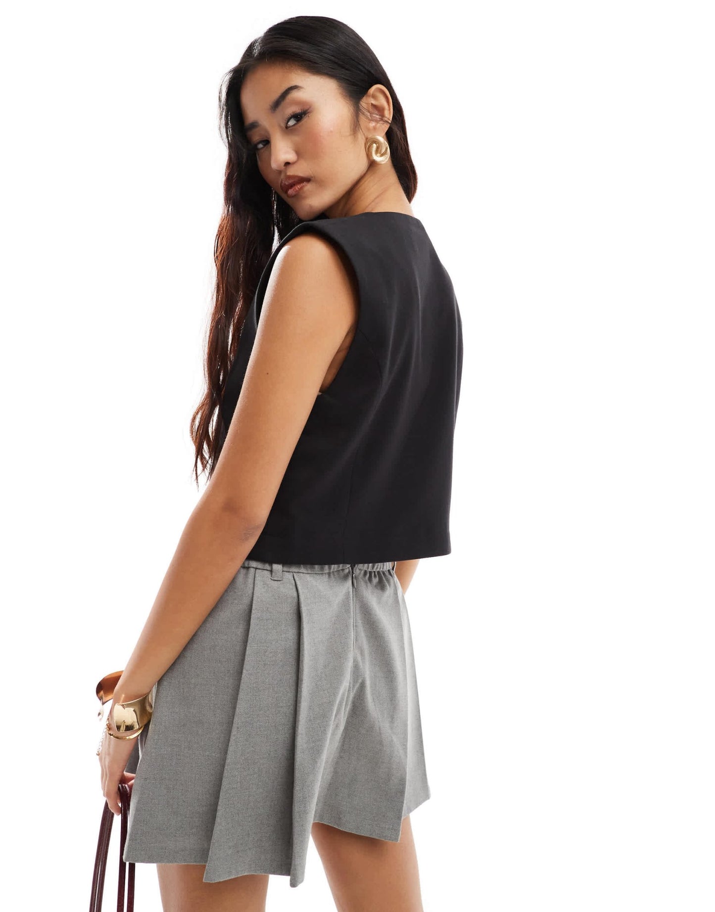 ASOS DESIGN wrap front waistcoat in black - ASOS Sample Sale EU Store