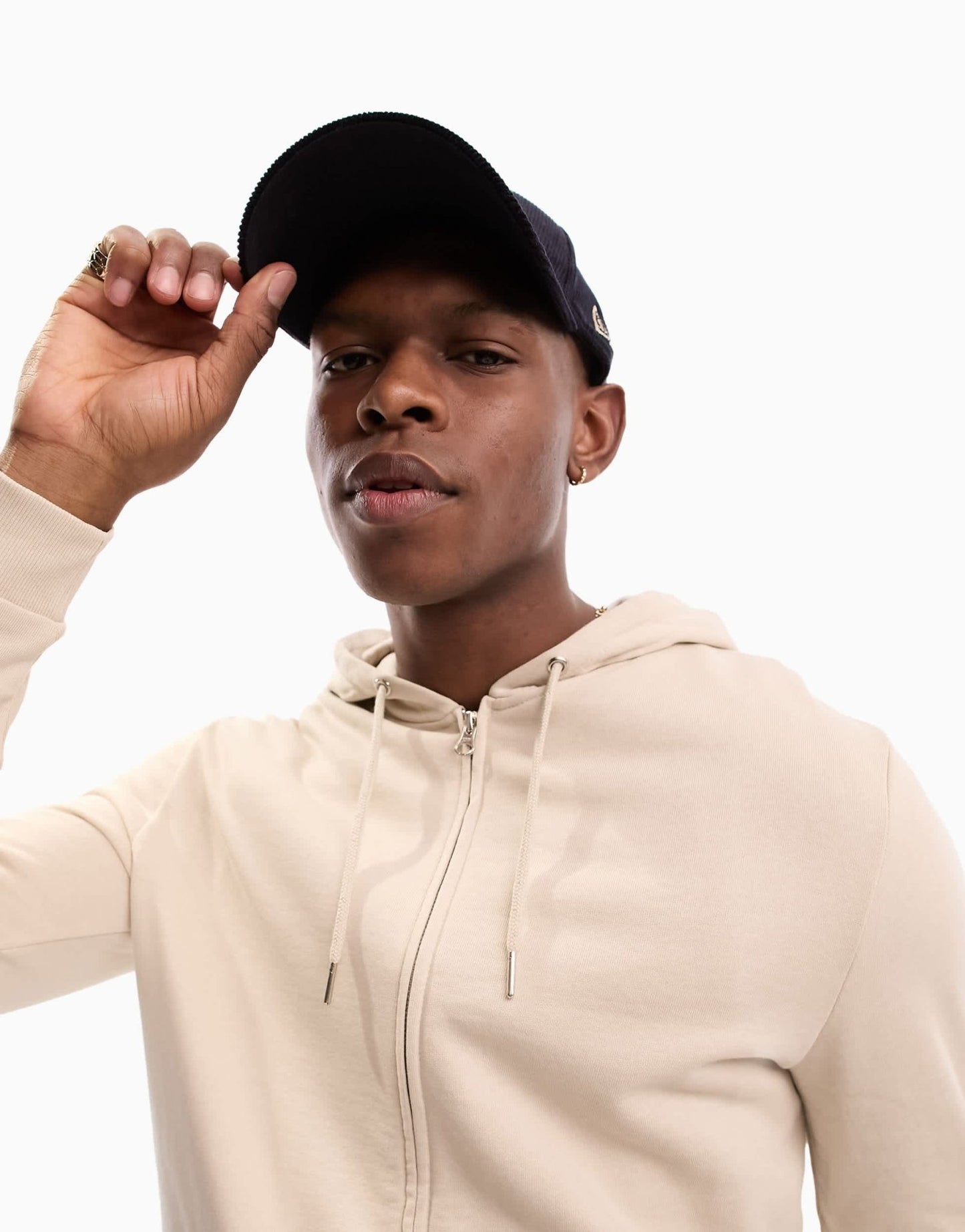 ASOS DESIGN zip through hoodie in oatmeal beige - ASOS Sample Sale EU Store
