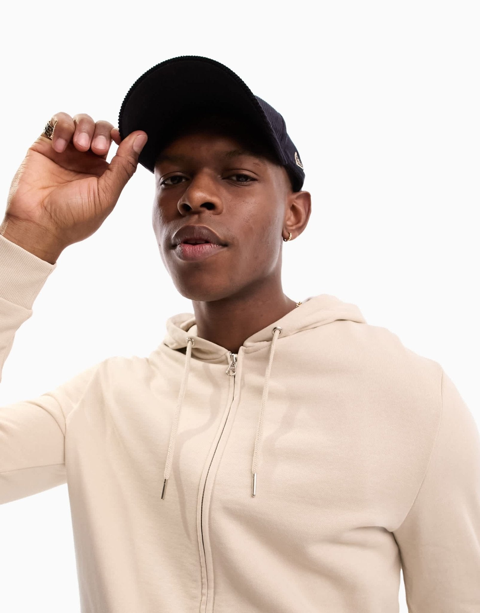 ASOS DESIGN zip through hoodie in oatmeal beige - ASOS Sample Sale EU Store