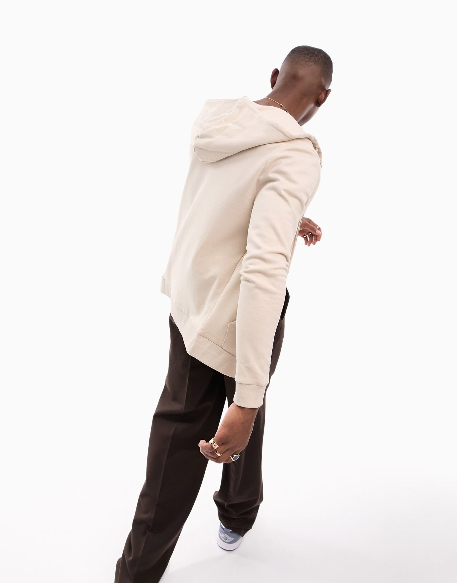 ASOS DESIGN zip through hoodie in oatmeal beige - ASOS Sample Sale EU Store