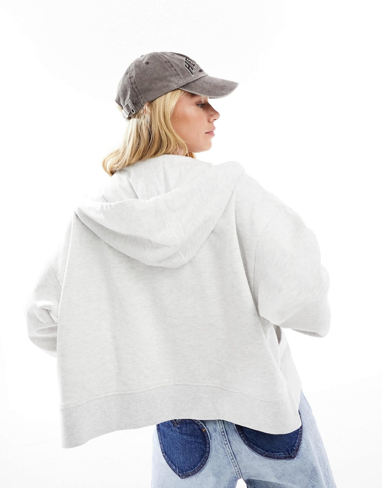 ASOS DESIGN zip through hoodie with double ended zip in grey marl - ASOS Sample Sale EU Store