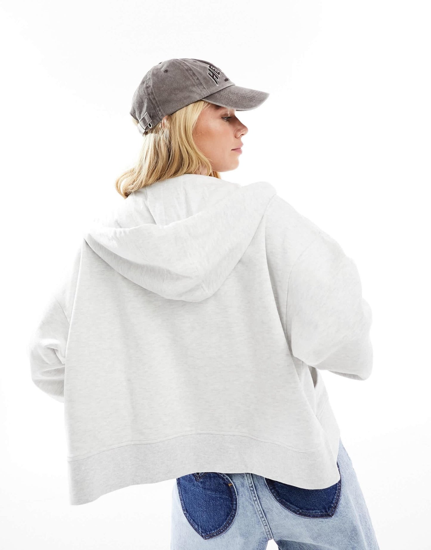 ASOS DESIGN zip through hoodie with double ended zip in grey marl - ASOS Sample Sale EU Store