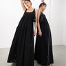 Robe maxi à volants et col rond brodée ASOS EDITION en noir