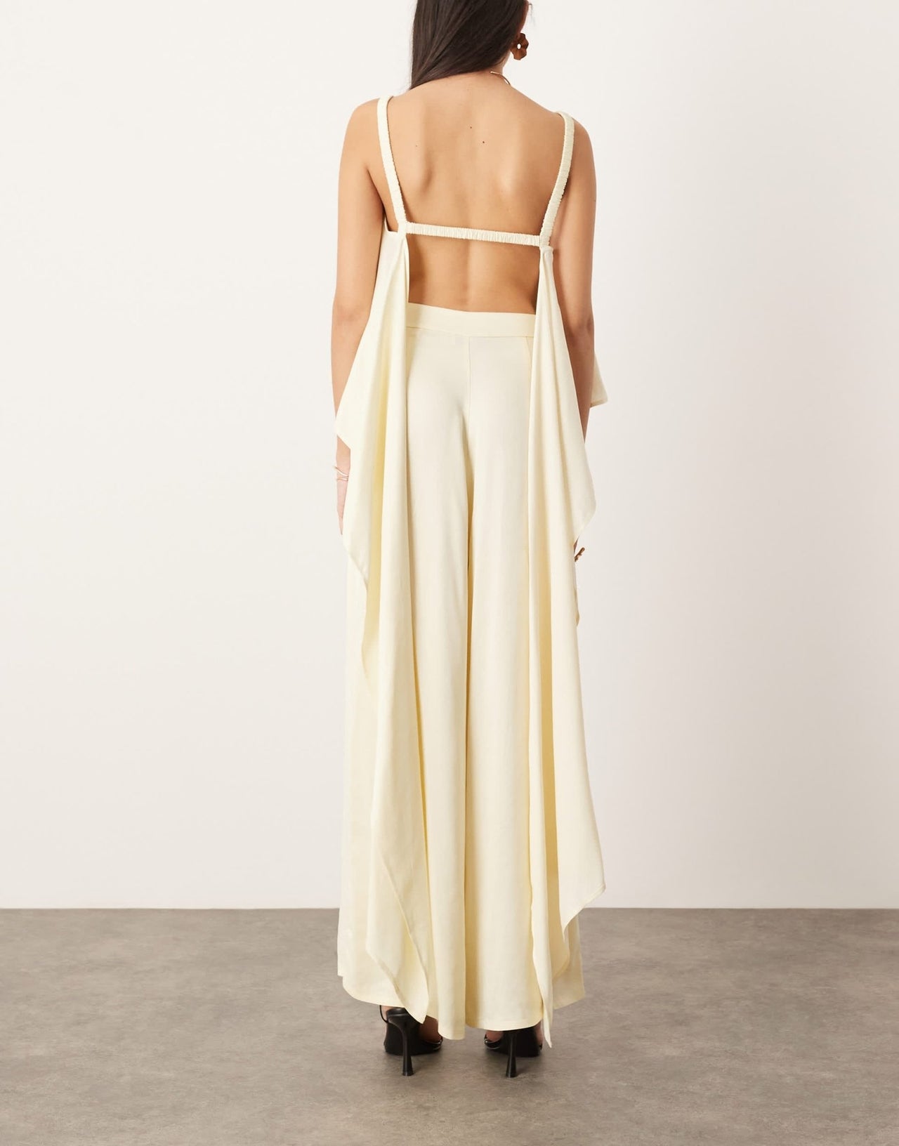 ASOS EDITION clean front wide leg trouser co - ord in cream - ASOS Sample Sale EU Store