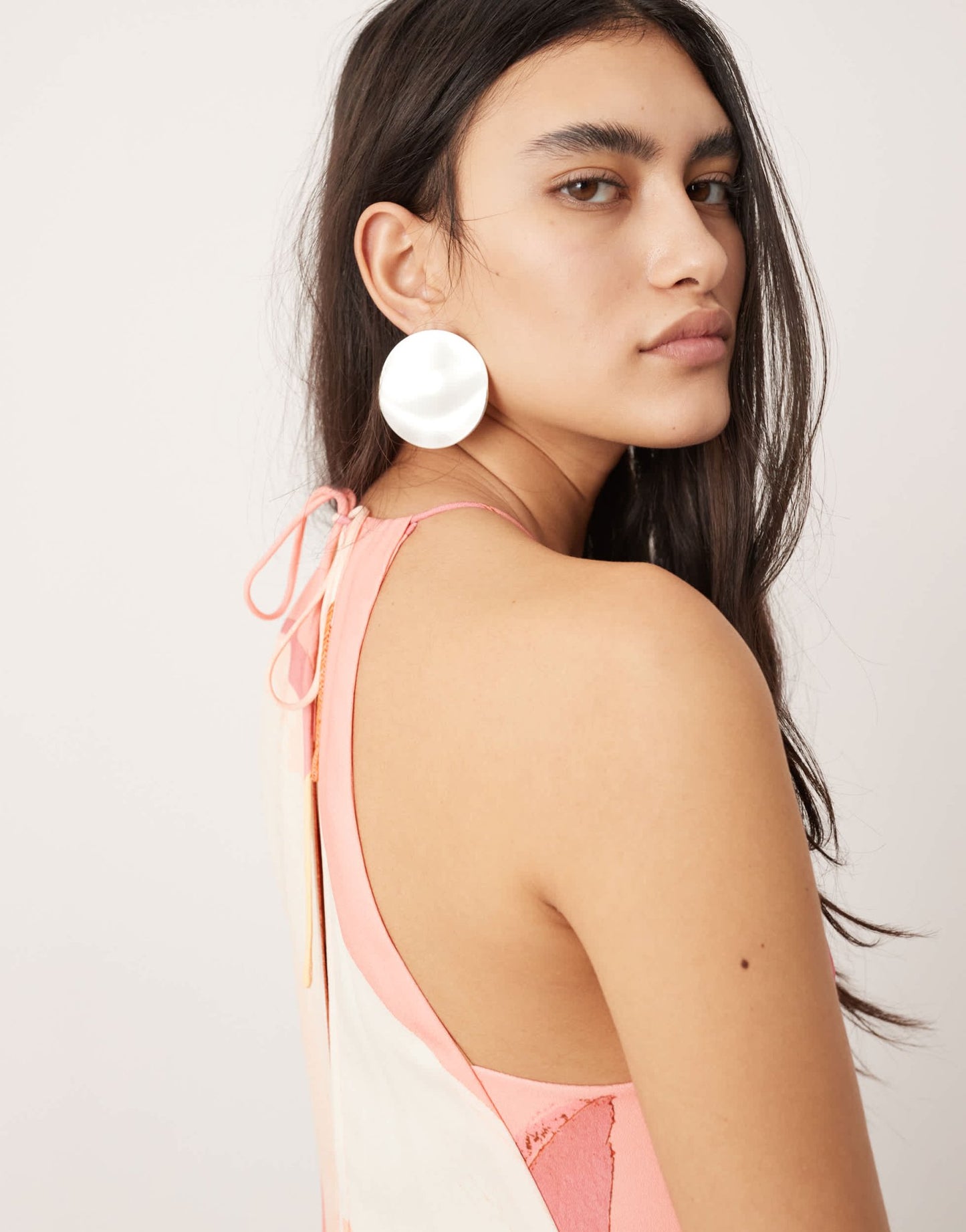 ASOS EDITION clean halter trapeze maxi dress with pockets in abstract print - ASOS Sample Sale EU Store