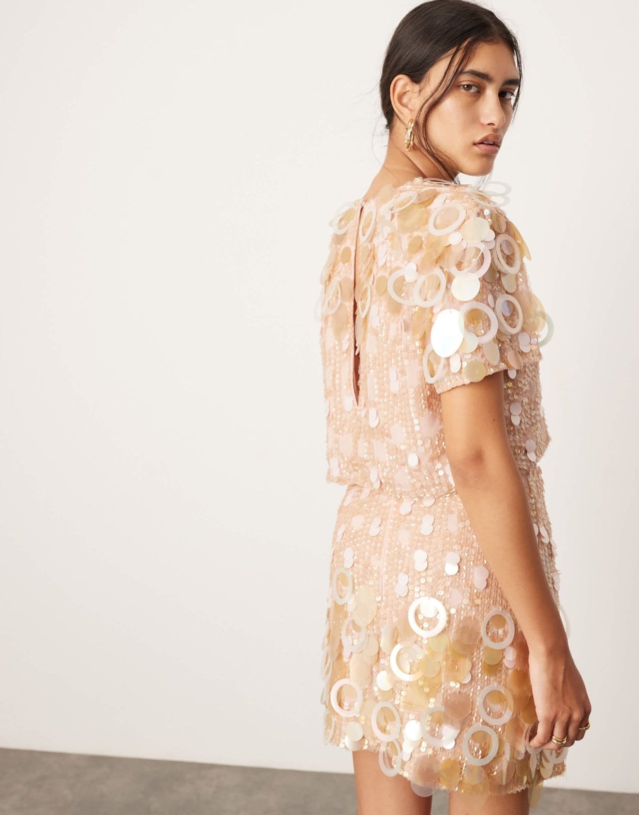 ASOS EDITION embellished disc boxy tshirt co - ord in pink - ASOS Sample Sale EU Store